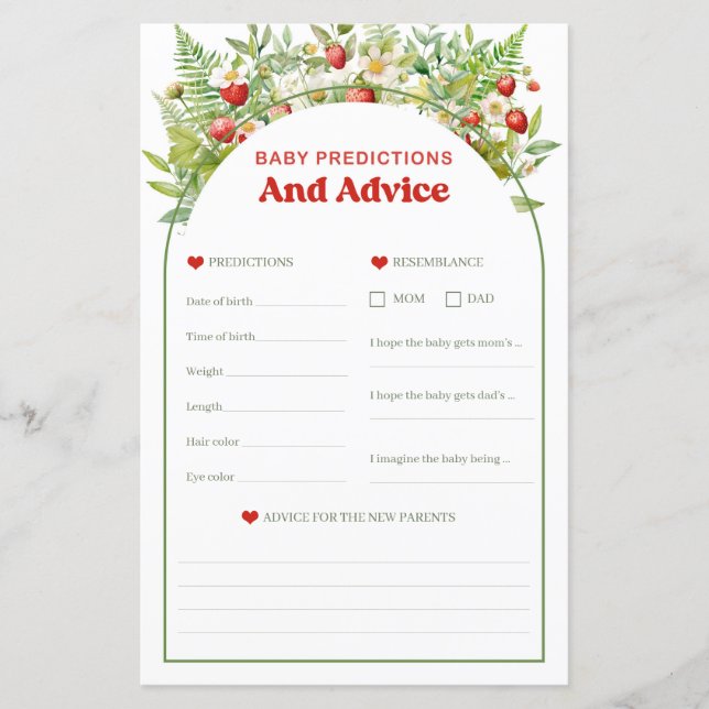 ボホストロベリーベビー予測とアドバイスゲーム (正面)