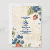 ボホストロベリーベリースイートベビーシャワー 招待状 (正面)