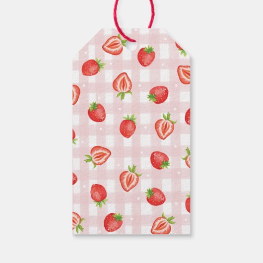 ボホストロベリーベリーファースト誕生日ありがとう ギフトタグ (裏面)