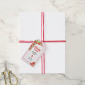 ボホストロベリーベリーファースト誕生日ありがとう ギフトタグ (より糸付き)