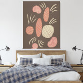 ボホストーンオーガニック大きい石コラージュ キャンバスプリント (インサイチュ (寝室))