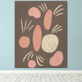 ボホストーンオーガニック大きい石コラージュ キャンバスプリント (インサイチュ (ウッドフロア))