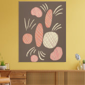 ボホストーンオーガニック大きい石コラージュ キャンバスプリント (インサイチュ (リビング))