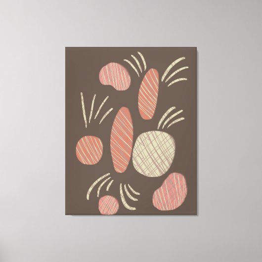 ボホストーンオーガニック大きい石コラージュ キャンバスプリント (正面)