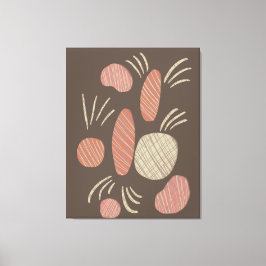 ボホストーンオーガニック大きい石コラージュ キャンバスプリント