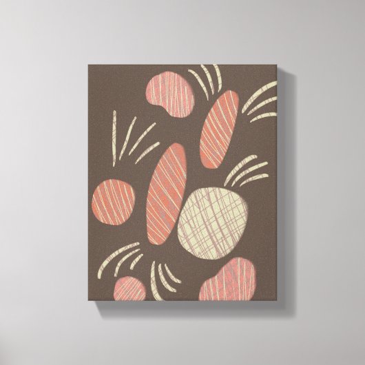 ボホストーンオーガニック大きい石コラージュ キャンバスプリント (正面)