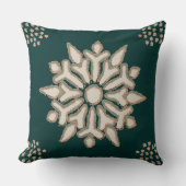 ボホスノーフレークグリーン装飾用クッション クッション (正面)