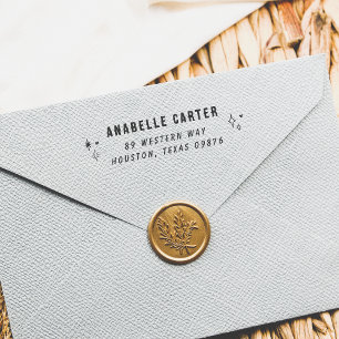 ボホスパークルス手書き名と差出人住所 ラバースタンプ