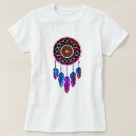 ボホスピリチュアルアートドリームキャッチャー。 Tシャツ