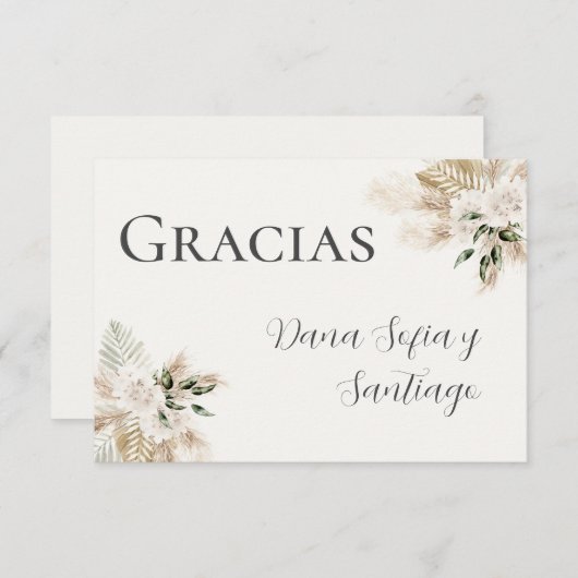 ボホスペインのの結婚感謝 出欠カード (正面/裏面)