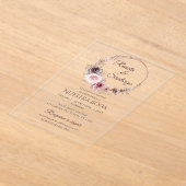 ボホスペインのス結婚アクリル招待状 アクリル招待状 (レイダウン)