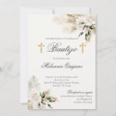 ボホスペインのバプテスマフローラ招待 招待状 (正面)