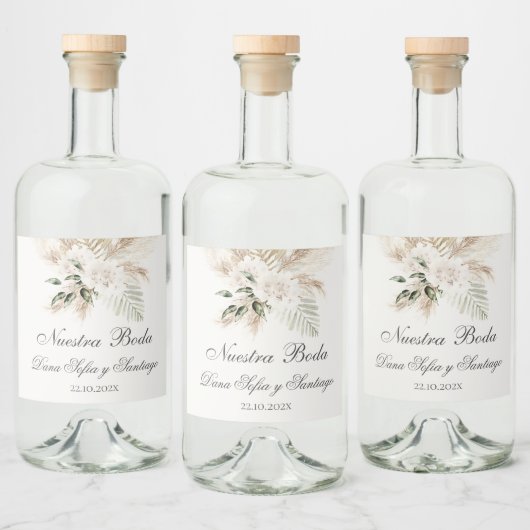 ボホスペインの結婚の リキュールボトルラベル (ボトル)