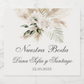 ボホスペインの結婚の リキュールボトルラベル (シングルラベル)