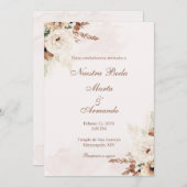 ボホスペインの結婚の 招待状 (正面/裏面)