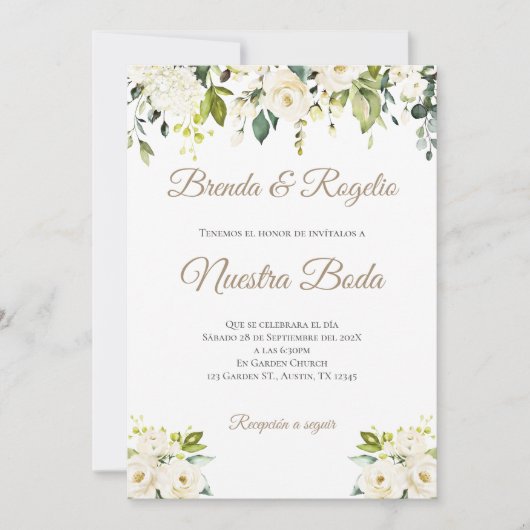 ボホスペインの結婚式招待状 招待状 (正面)