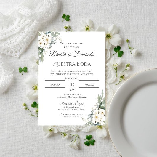 ボホスペインの結婚式招待状 招待状