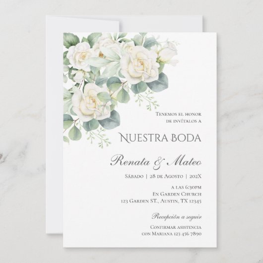 ボホスペインの結婚式招待状 招待状 (正面)