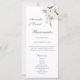 ボホスペインの結婚式 プログラム