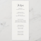 ボホスペインの結婚式 プログラム (裏面)