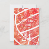 ボホスポーツオレンジフローラバレーボール幸運 カード (正面)