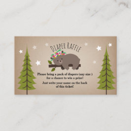 ボホスリーピーベアースターズオムツラッフル エンクロージャーカード