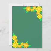 ボホス素朴ンフラワーグリーン春フローラ結婚ズ 招待状 (裏面)