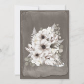 ボホズドレ結婚ス水彩カジュアルデザインシャワー セーブザデート (裏面)