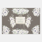 ボホズモ結婚ッカ水彩フローラブライダルシャワー ラッピングペーパーシート (正面)