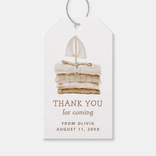 ボホセイボートトイ | 子供の誕生日党支持 ギフトタグ (正面)