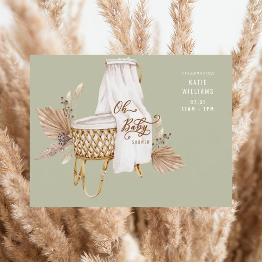 ボホセージオベビーバシネットシャワー 招待状