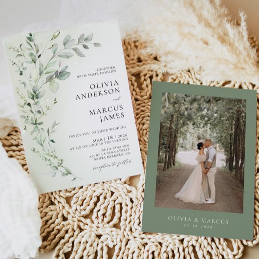 ボホセージグリーナリーボタニカル結婚式招待状 招待状