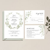 ボホセージグリーナリーボタニカル結婚式招待状 招待状