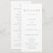 ボホセージグリーンエレガント1ミニマル結婚リスト プログラム (正面/裏面)