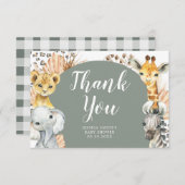 ボホセージグリーンサファリオーボーイサンキューカード サンキューカード (正面/裏面)