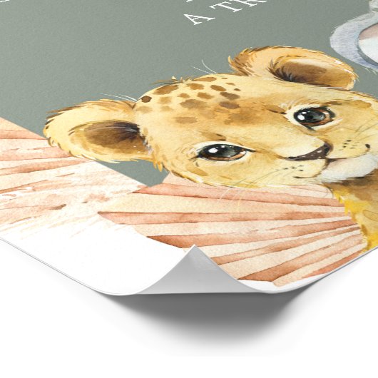 ボホセージグリーンサファリオーボーイベビーは甘い ポスター (角)