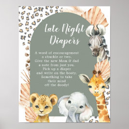 ボホセージグリーンサファリオーボーイレイトナイトオムツ ポスター