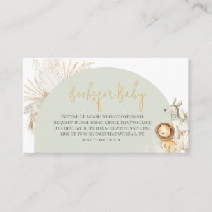 ボホセージグリーンサファリベイビーシャワーブズベビー エンクロージャーカード