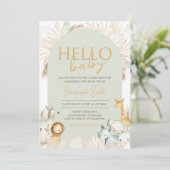 ボホセージグリーンサファリベイビーシャワー 招待状 (スタンド正面)