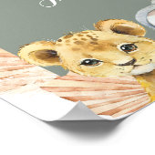 ボホセージグリーンサファリOhボーイカード&ギフトサイン ポスター (角)