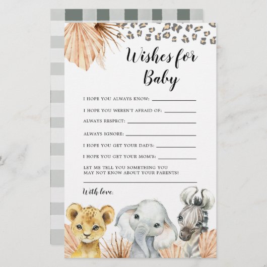 ボホセージグリーンサファリOh Boy希望のベビー (正面/裏面)