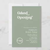 ボホセージグリーンシックタイポグラフィグランドオープニング 招待状 (正面)