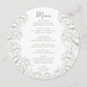 ボホセージグリーンシックモダンフローララウンド結婚ズ メニュー (正面)