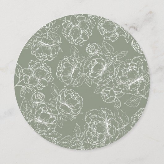 ボホセージグリーンシックモダンフローララウンド結婚ズ メニュー (裏面)