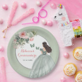 ボホセージグリーンドレスプリンセスガールスウィート16アニョス ペーパープレート (パーティー)