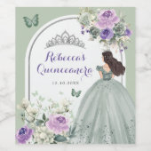 ボホセージグリーンパープルフローラクインセアニラ ワインラベル (シングルラベル)