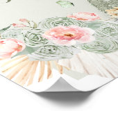 ボホセージグリーンピンクキンセアニラゲストブック ポスター (角)