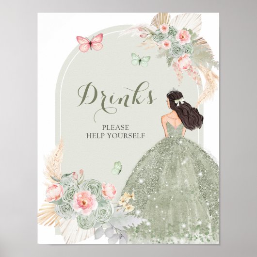 ボホセージグリーンピンクキンセアニラドリンク ポスター (正面)