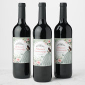 ボホセージグリーンピンクフローラキンセアニラ ワインラベル (ボトル)