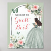 ボホセージグリーンピンクローゼミ15アニョスゲストブック ポスター (正面)